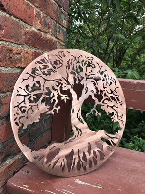 Classic Tree of Life - Family Tree Personalized Wall Art Third Shift Fabrication 24" | 225 Classic Copper 