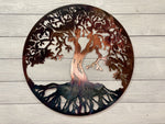 Classic Tree of Life - Family Tree Personalized Wall Art Third Shift Fabrication 30" | $395 Copper Torch with Dark Roots 