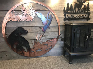 Duck and Dog Wall Art - Personalized Wall Art Third Shift Fabrication 