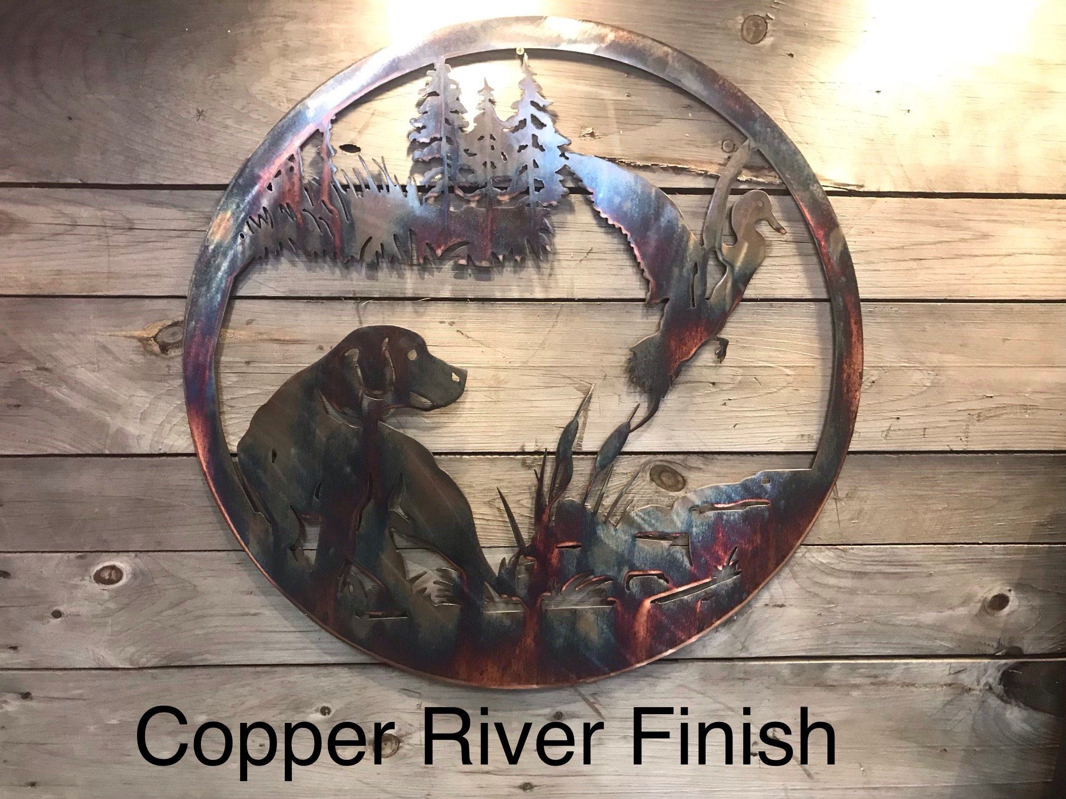 Duck and Dog Wall Art - Personalized Wall Art Third Shift Fabrication Copper River 