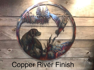 Duck and Dog Wall Art - Personalized Wall Art Third Shift Fabrication Copper River 