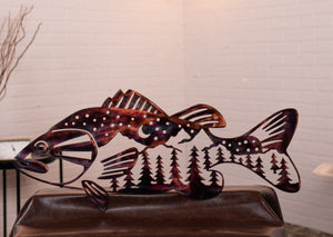 Fish & Forest Wall Art Third Shift Fabrication  Copper River