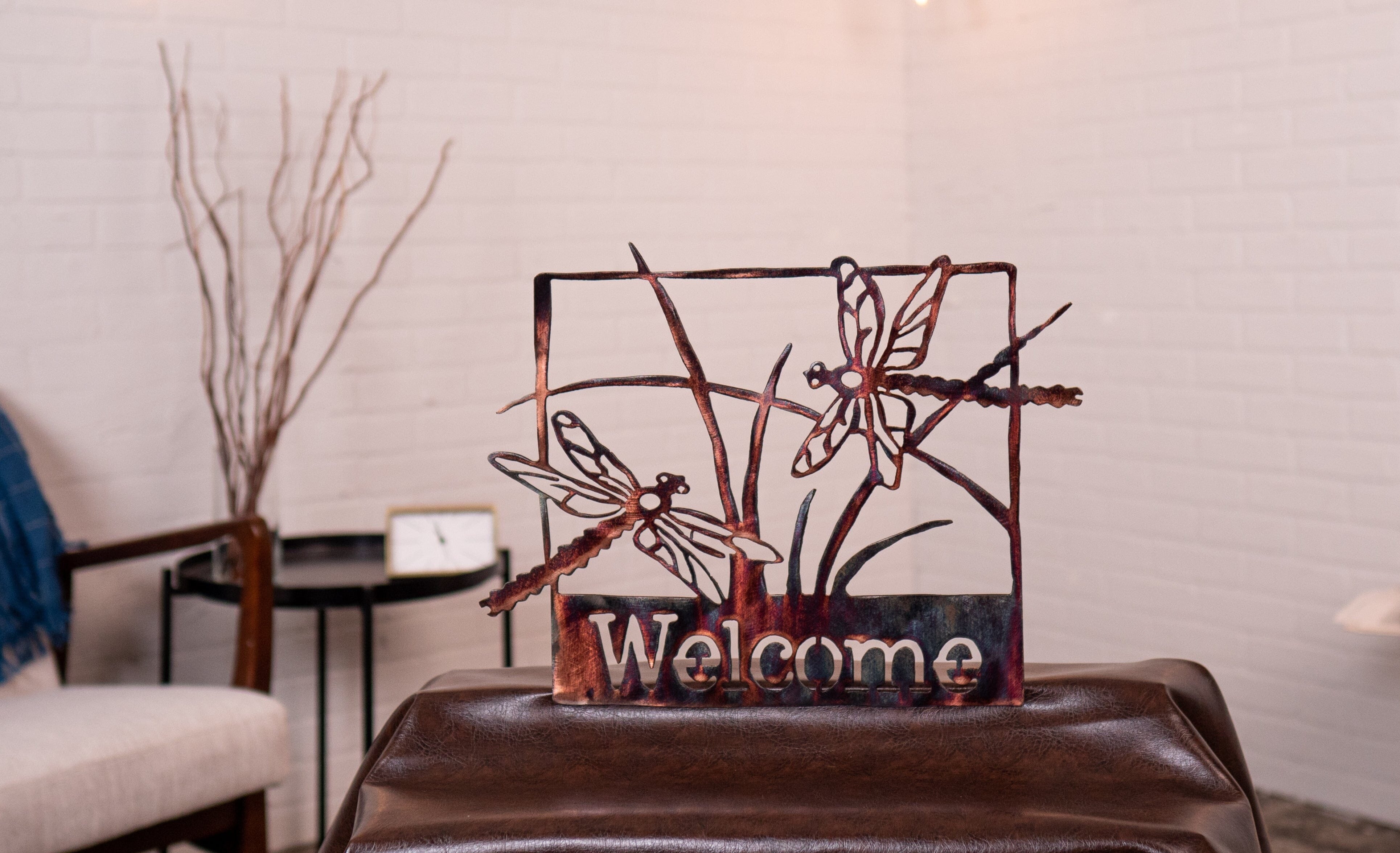 Welcome Sign - Dragonfly Wall Art Third Shift Fabrication 